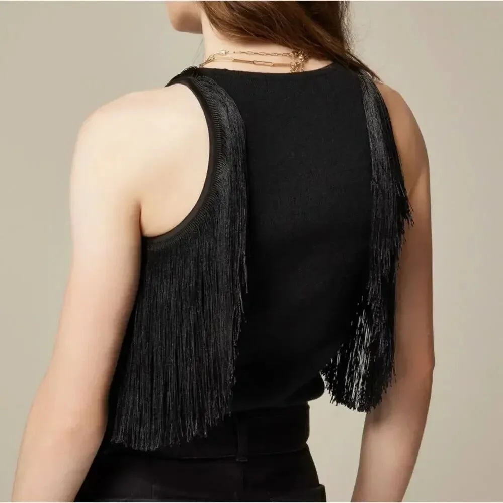 J.Crew Cashmere Fringe-Trim Sweater Tank